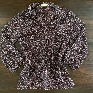 Tory Burch Cloque Red White Blue Silk Tunic 12